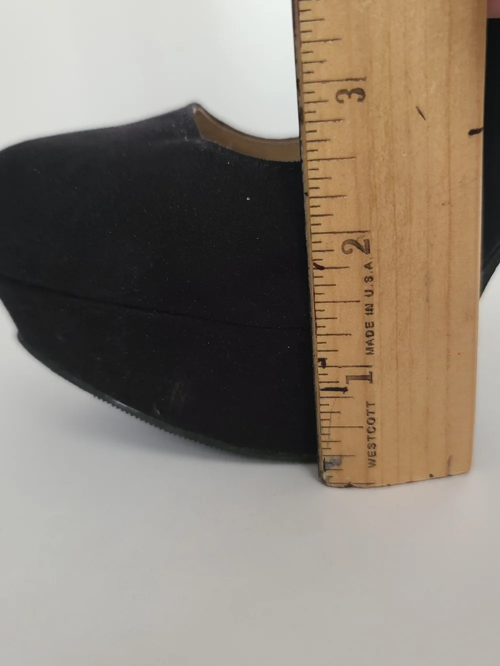Shi by JOURNEYS Black Suede High Block Heel Pumps